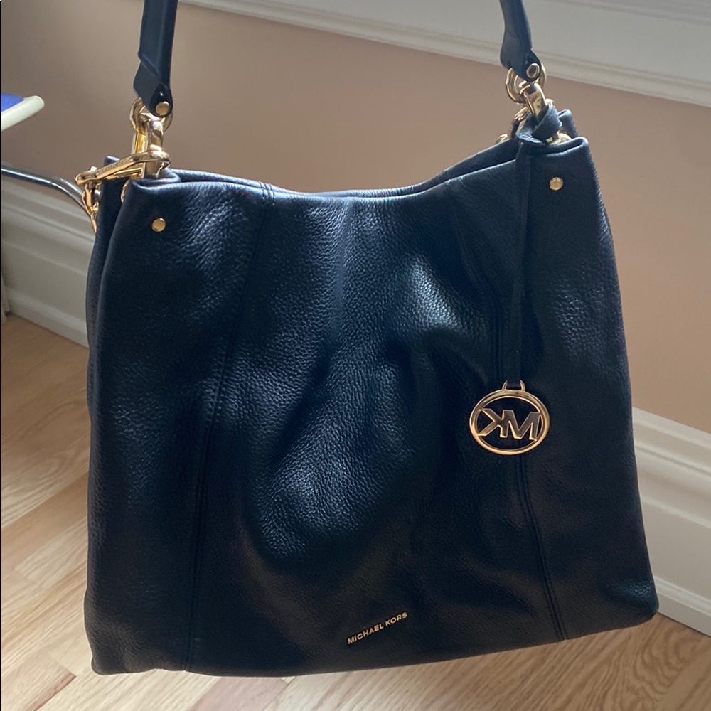 Michael Kors Black Leather Shoulder Bag